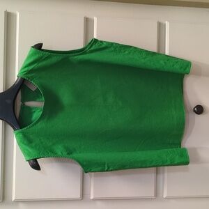 Alex Marie Green Linen Sleeveless Tank, Size XS